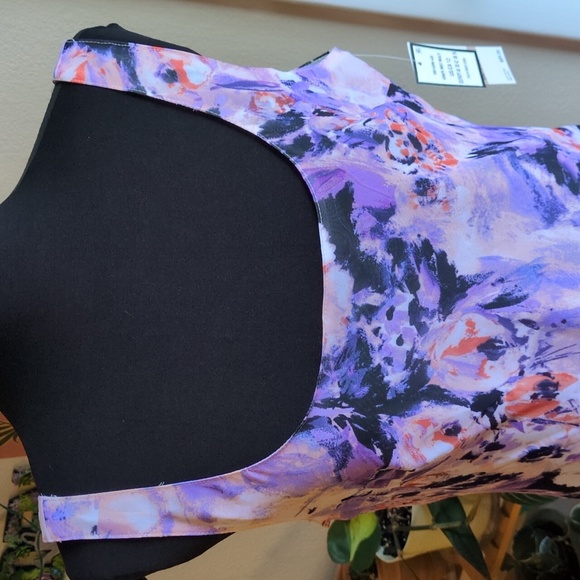 Nine West Tiered Floral-Print Maxi Dress Sz 12 - Picture 3 of 6